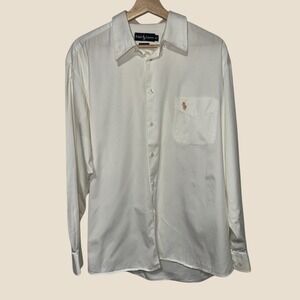 Men's Ralph Lauren 100% Cotton Business Oxford White (XL)